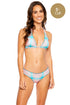 Luli Fama South Beach Vacay Wavy Triangle Halter Top